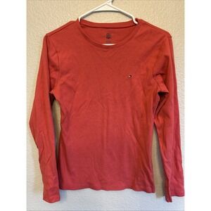 Tommy Hilfiger Tee Large Crew Neck Long Sleeve Pullover Logo Shirt